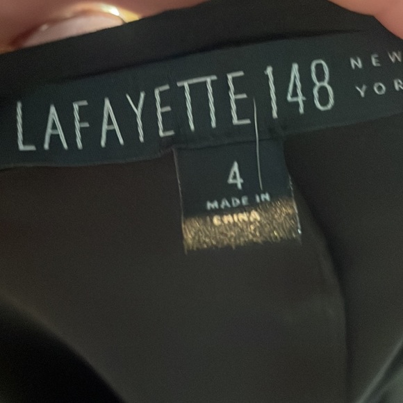 Lafayette 148 New York black sleeveless blouse size 4 - Picture 6 of 6